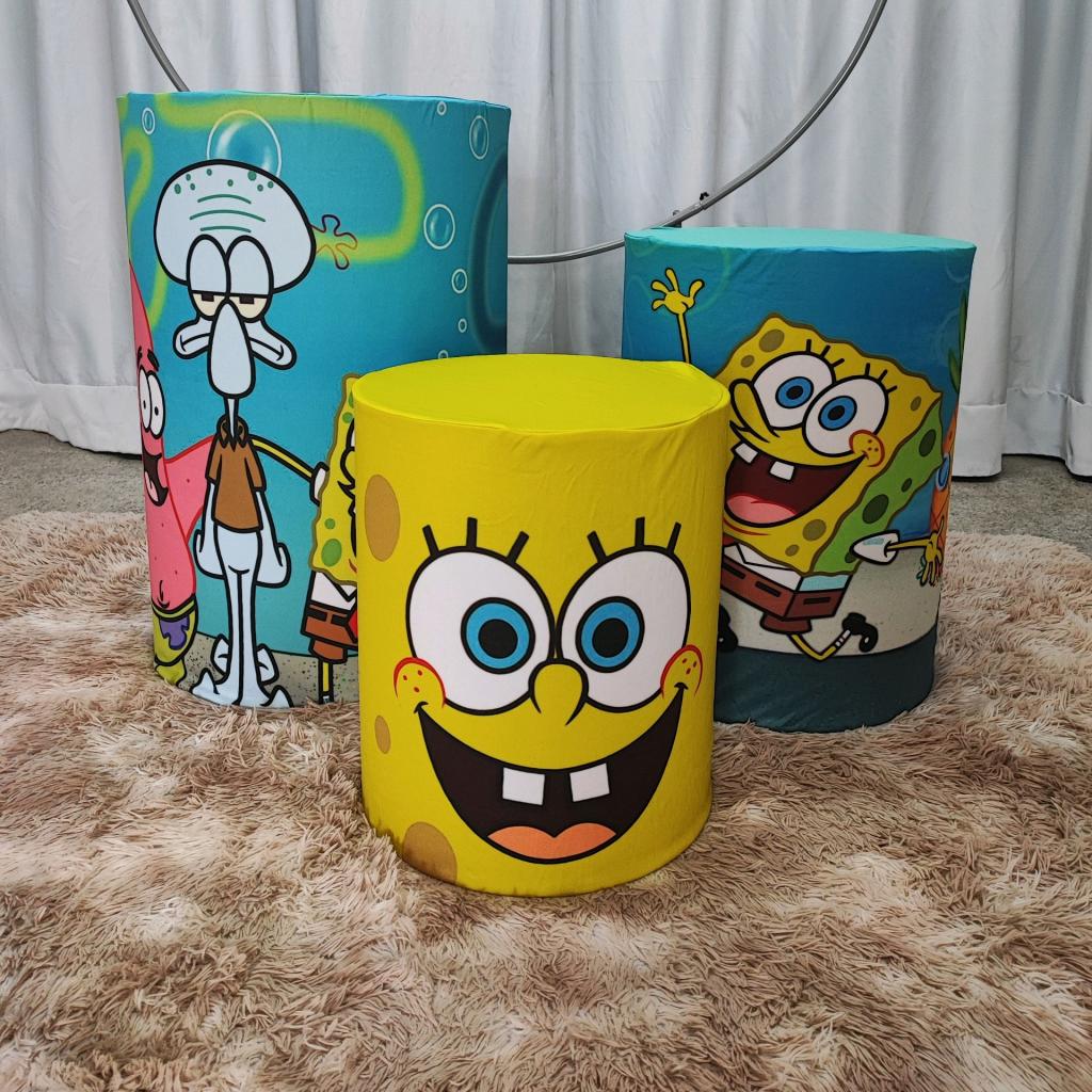 Trio de Capas de Cilindro Bob Esponja - Mary Decor Festas & Locações