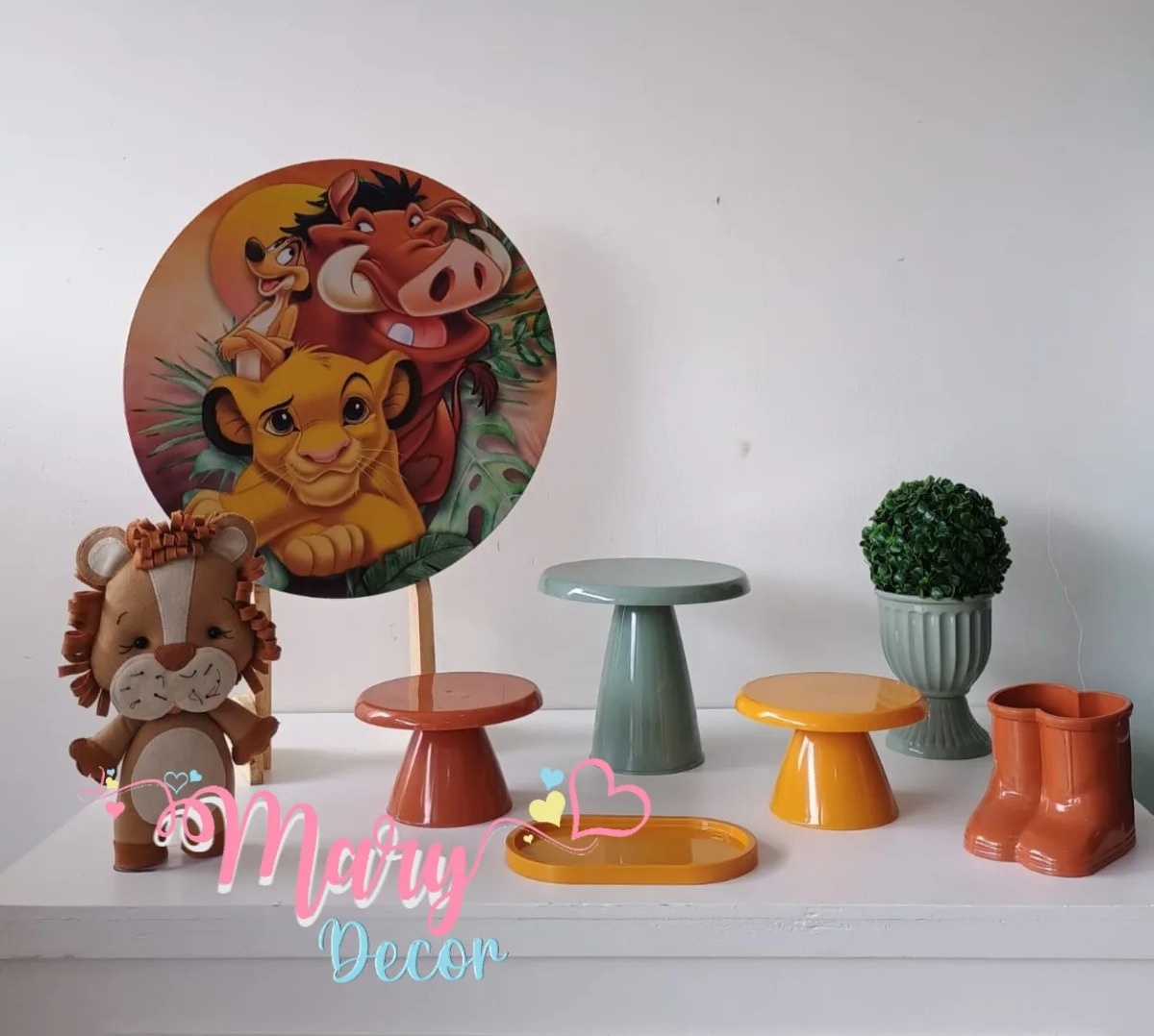 Mini Kit Rei Leão  - Mary Decor Festas & Locações