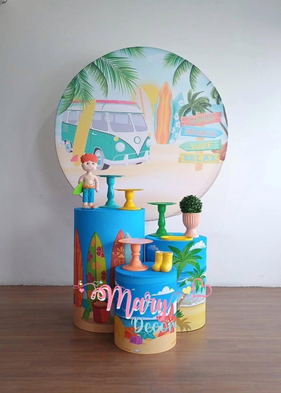 Praia Kit So Um Bolinho - Mary Decor Festas & Locações