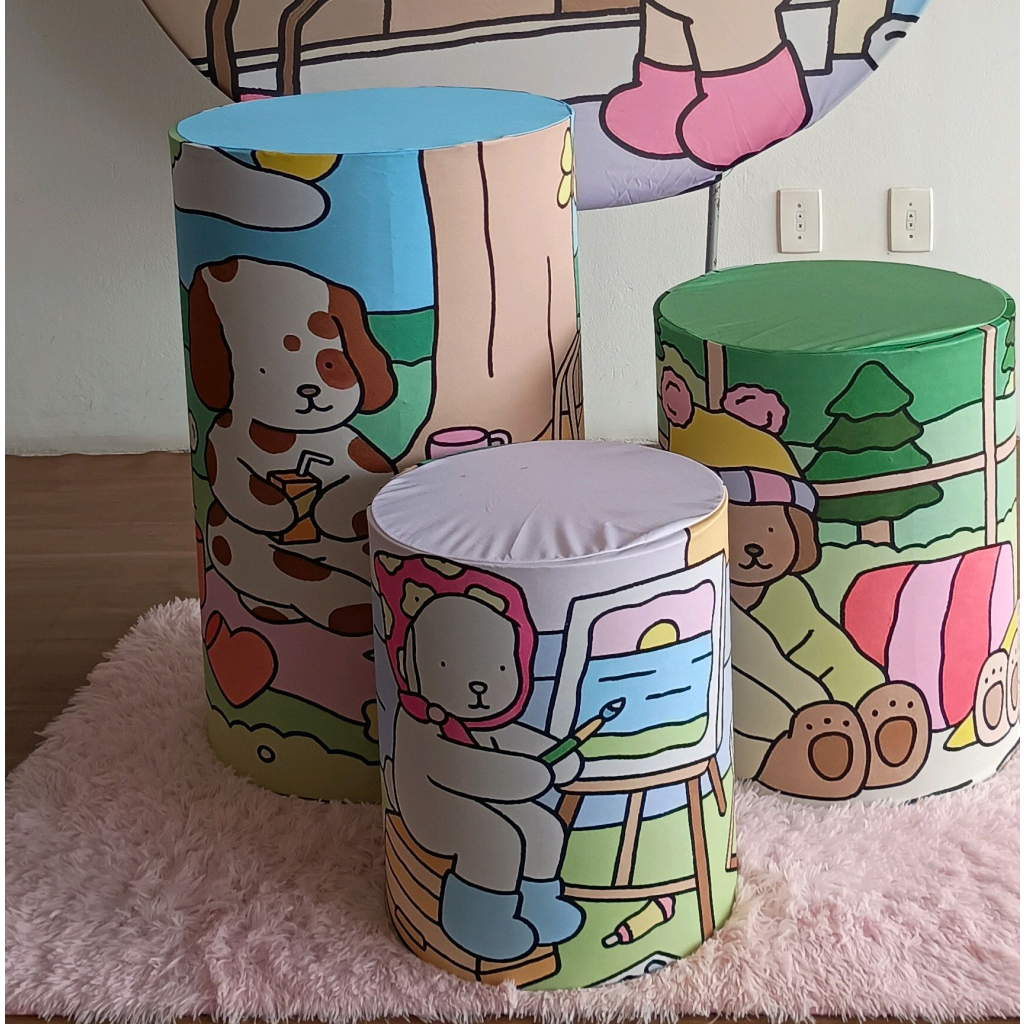 Trio de Capas Cilindro Bobbie Goods - Mary Decor Festas & Locações