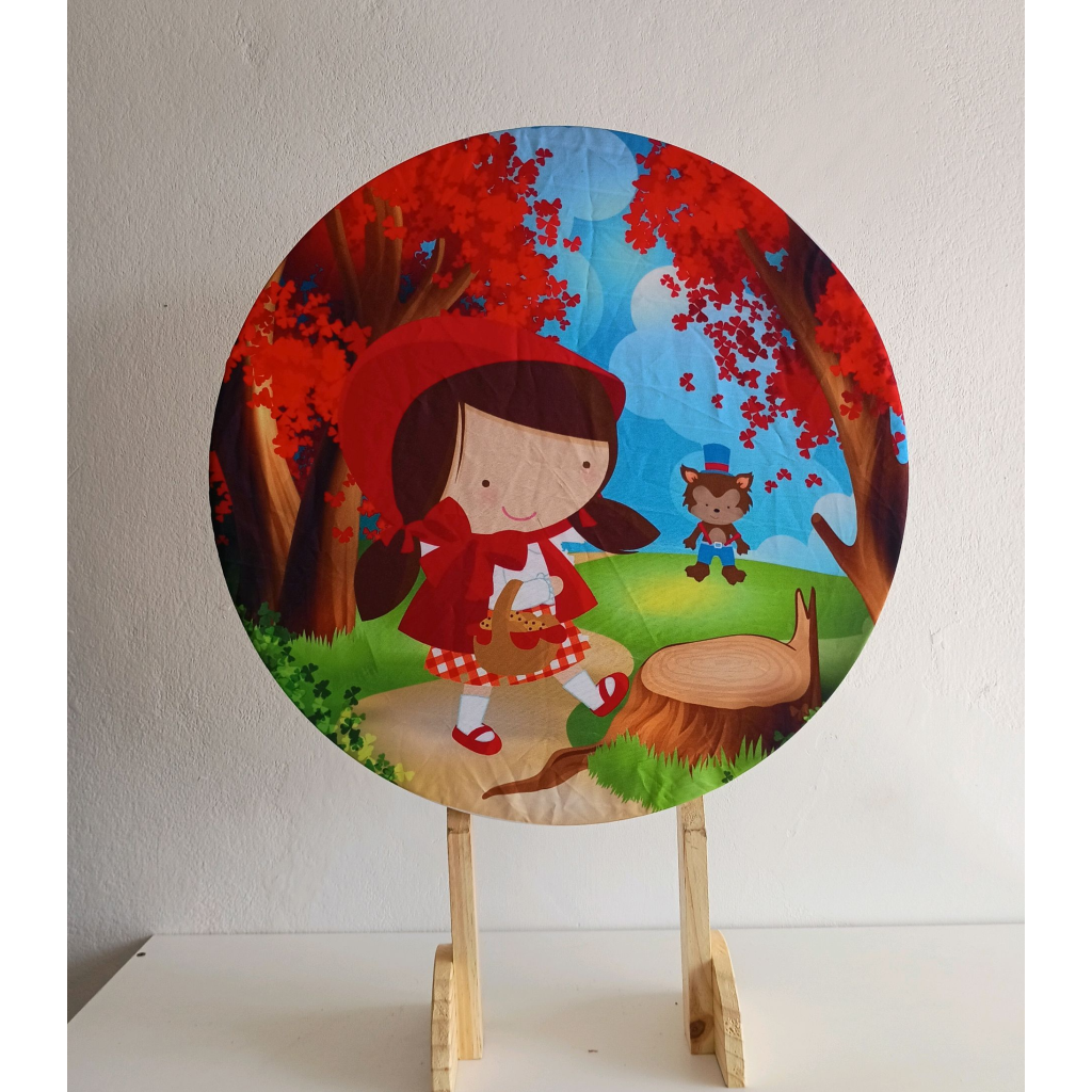 Capa Mini Painel 50X50 Chapeuzinho Vermelha - Mary Decor Festas & Locações