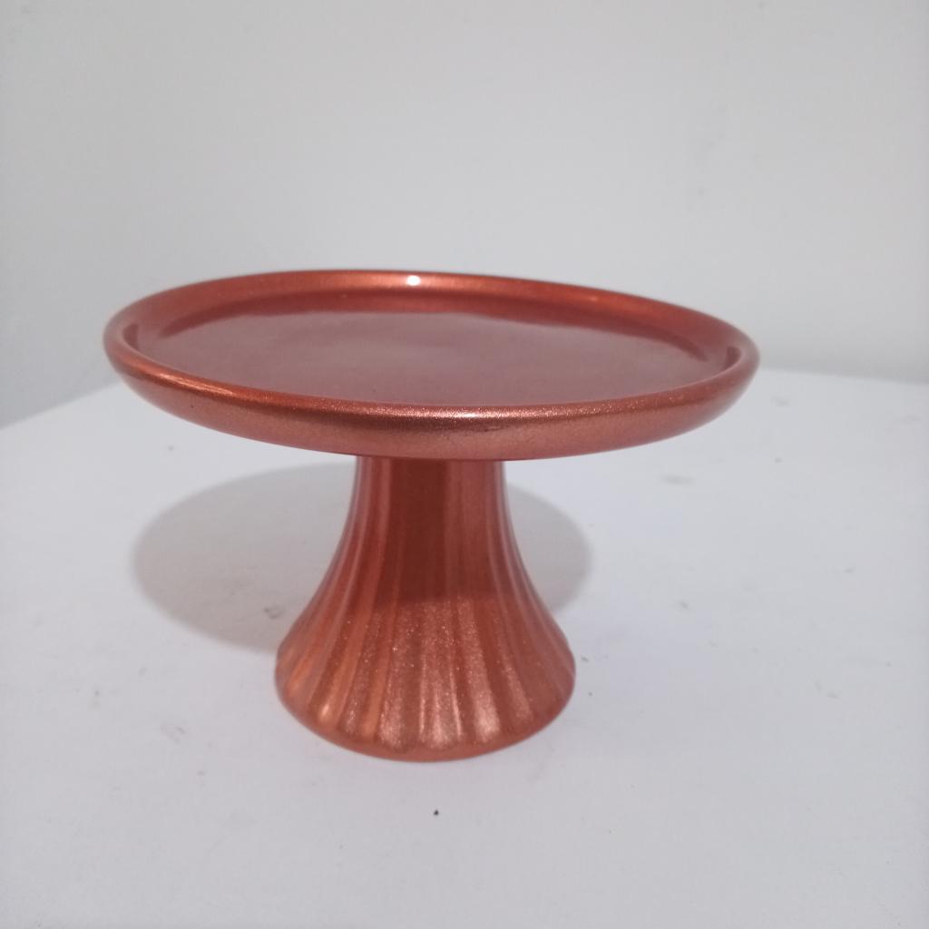 Bandeja Ceramica Rose Gold P - Mary Decor Festas & Locações