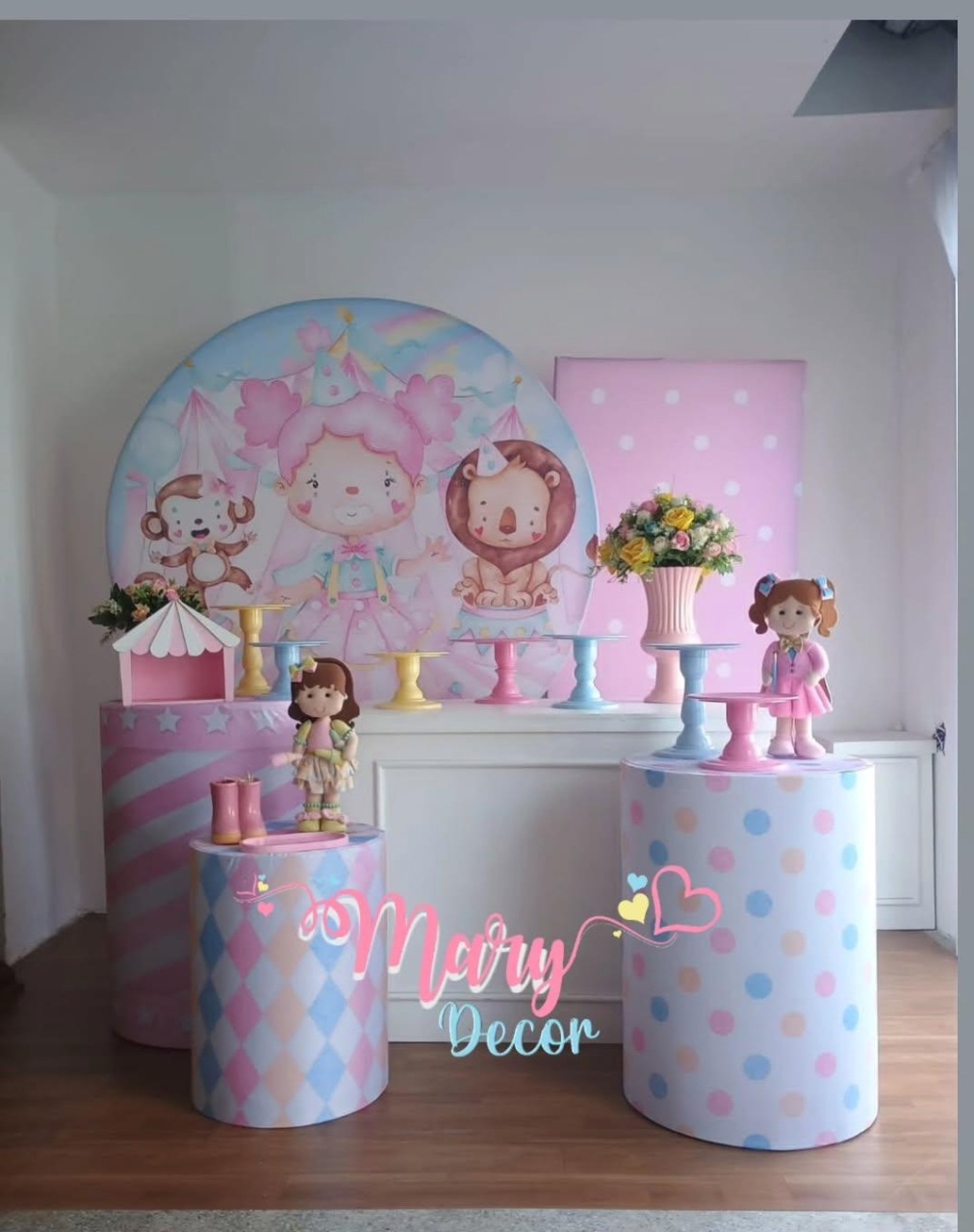 Circo Rosa  Kit Comemore - Mary Decor Festas & Locações