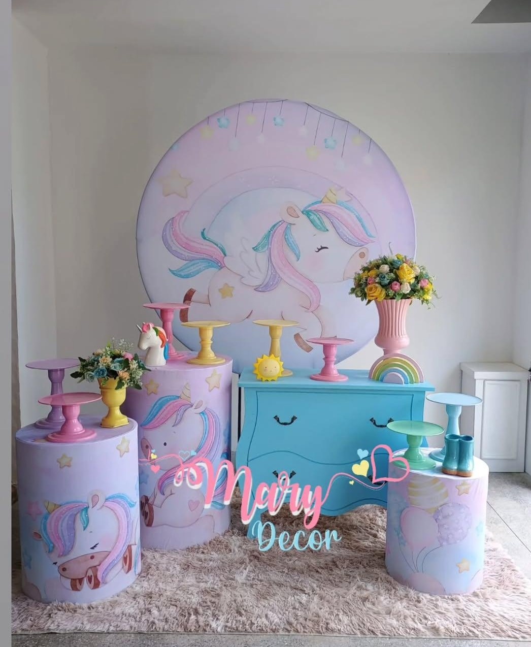 Unicornio Kit Festa Em Casa  - Mary Decor Festas & Locações