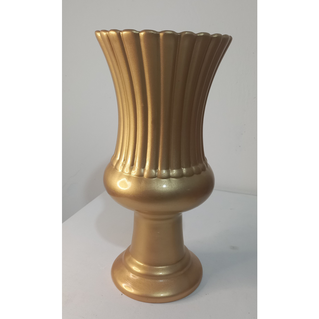 Vaso G Dourado - Mary Decor Festas & Locações
