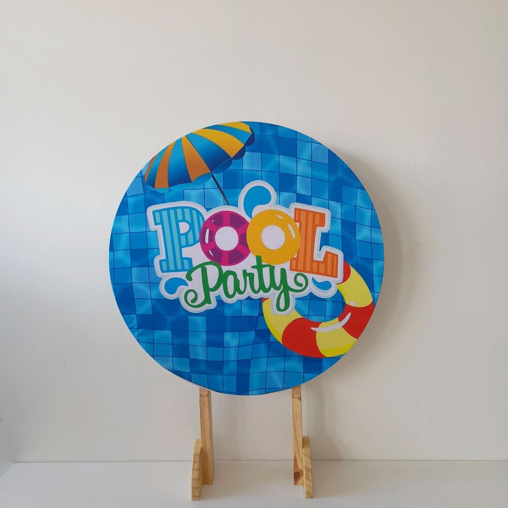 Capa Mini Painel 0.50X0.50 Pool Party - Mary Decor Festas & Locações