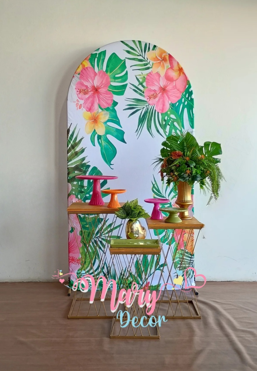 01 Tropical Havaiano Kit Celebre 03 - Mary Decor Festas & Locações