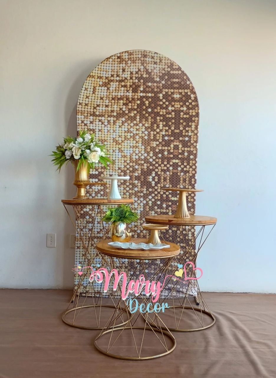 Dourado Com Branco Kit Celebre 02 - Mary Decor Festas & Locações
