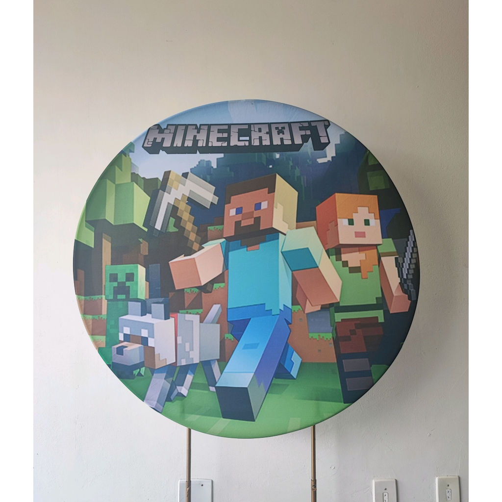 Painel 1.00X1.00 Minecraft - Mary Decor Festas & Locações