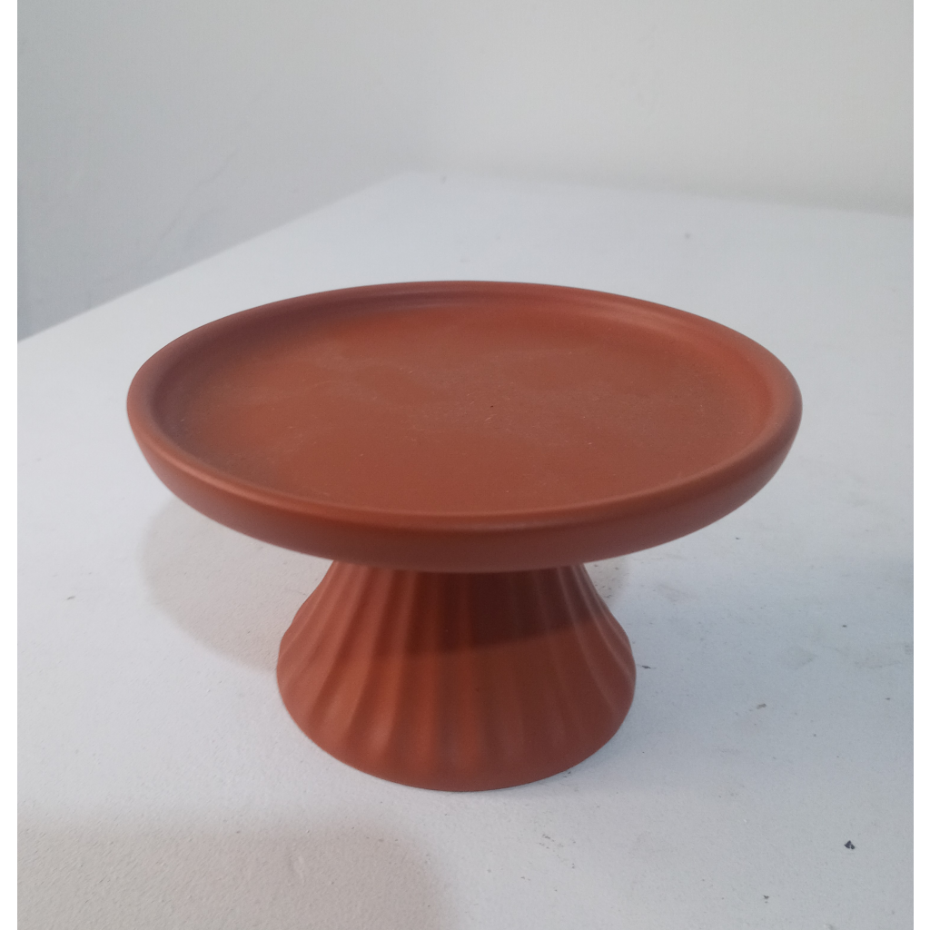 Bandeja Ceramica Terra Cota Fosco  Pp - Mary Decor Festas & Locações