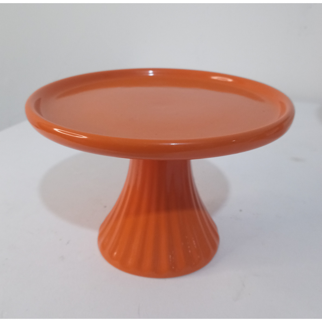 Bandeja Ceramica Laranja P - Mary Decor Festas & Locações