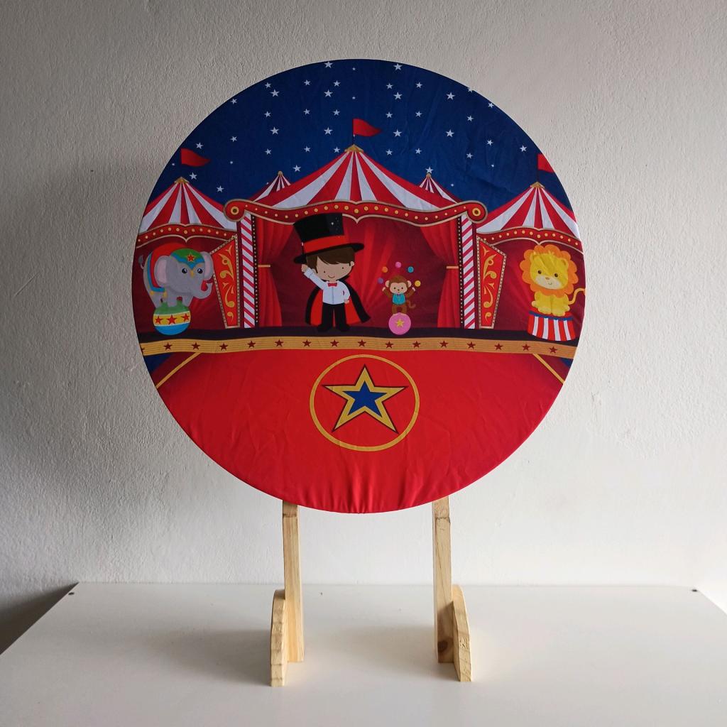 Capa Mini Painel 50X50 Circo Menino - Mary Decor Festas & Locações