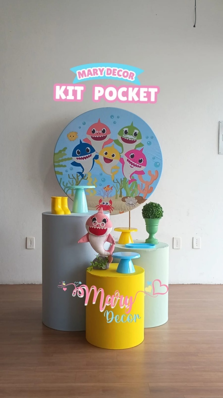 Kit Pocket Baby Shark - Mary Decor Festas & Locações