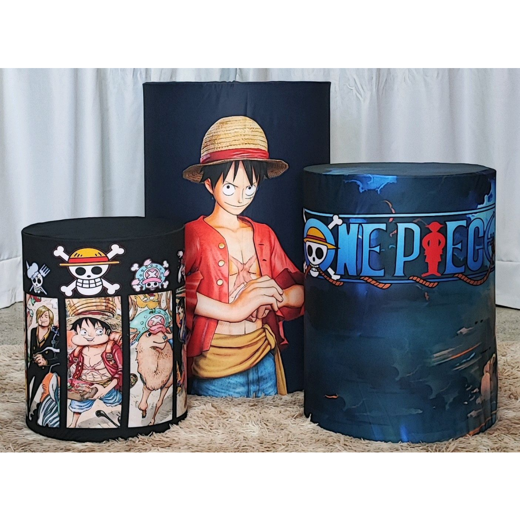Trio de Capas Cilindros One Piece - Mary Decor Festas & Locações
