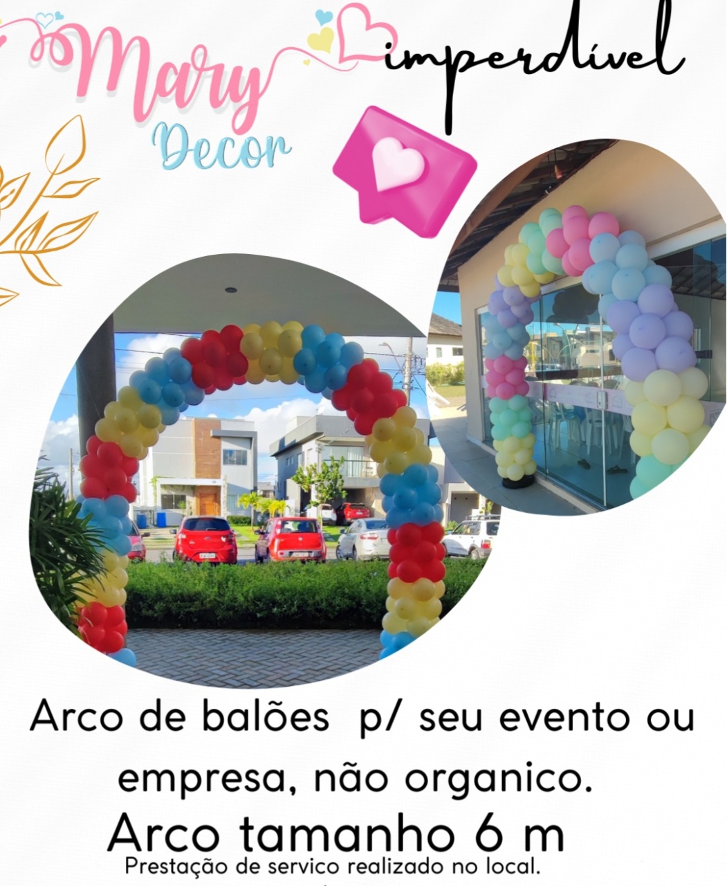 Arco de Balão Portal/Entrada - Mary Decor Festas & Locações