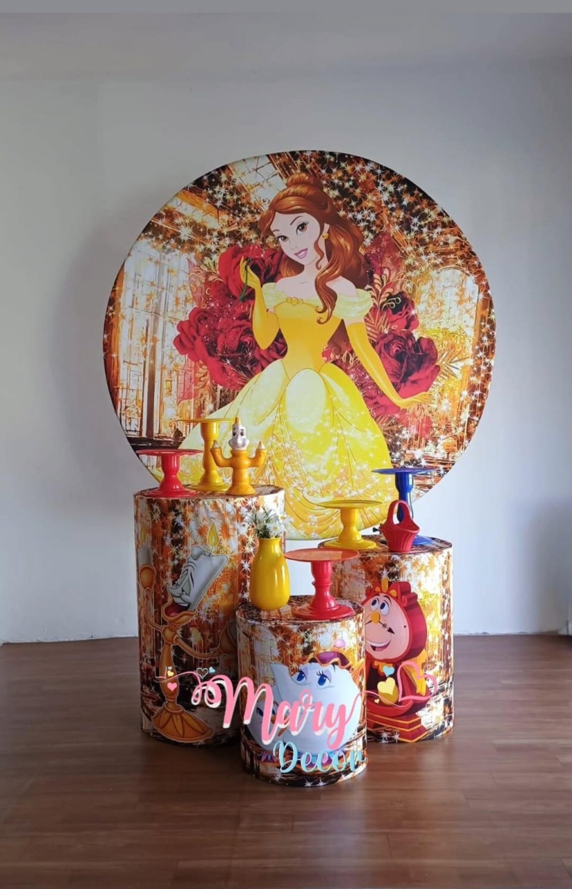 Princesa Bela Kit Do Um Bolinho - Mary Decor Festas & Locações
