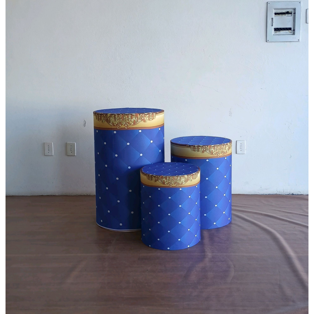 Trio de Capas Cilindros Mickey Realeza - Mary Decor Festas & Locações