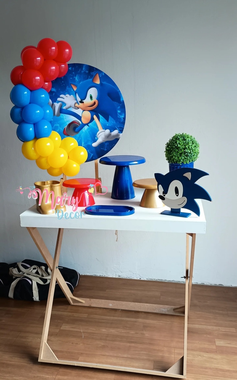 Mini Kit  Sonic  - Mary Decor Festas & Locações