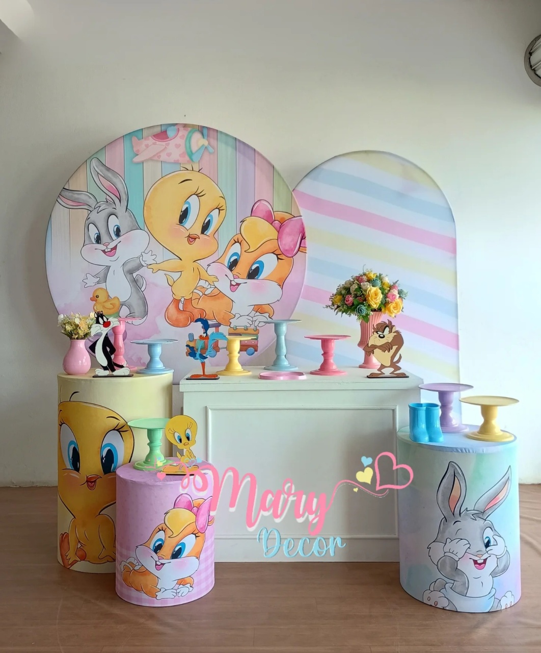 Lonney Tunes Rosa Kit Comemore - Mary Decor Festas & Locações