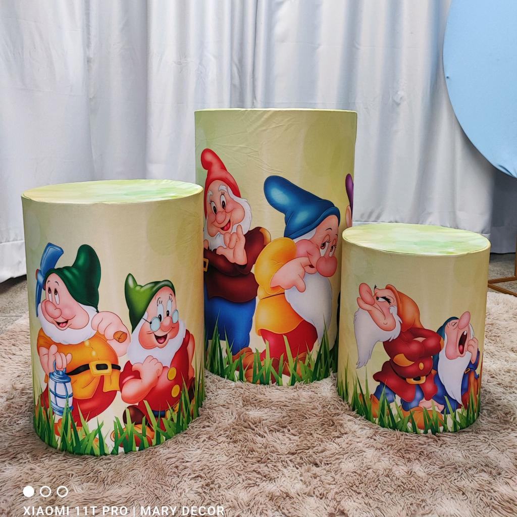 Trio de Capas de Cilindro Branca de Neve - Mary Decor Festas & Locações