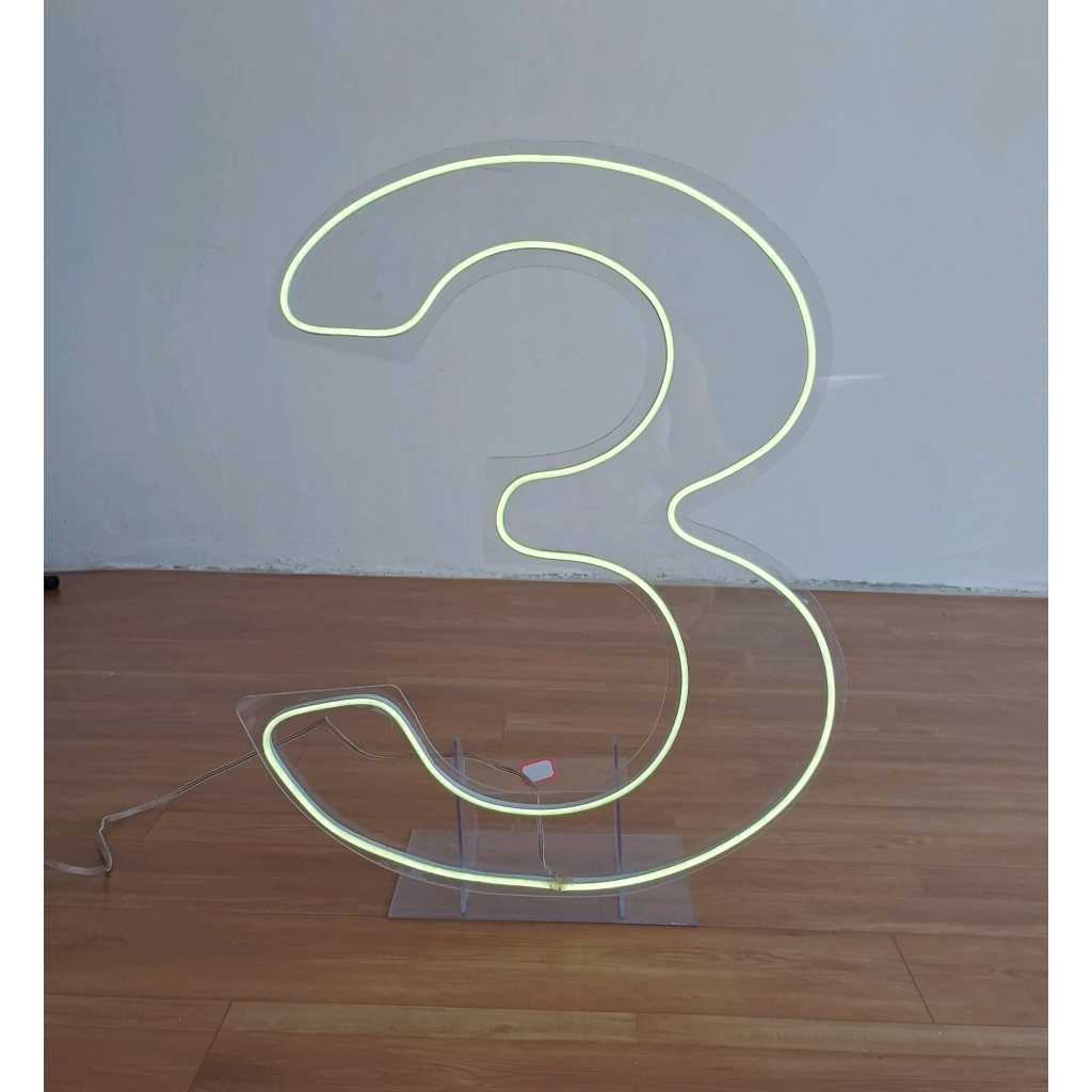 Numeral 3 de Led G - Mary Decor Festas & Locações
