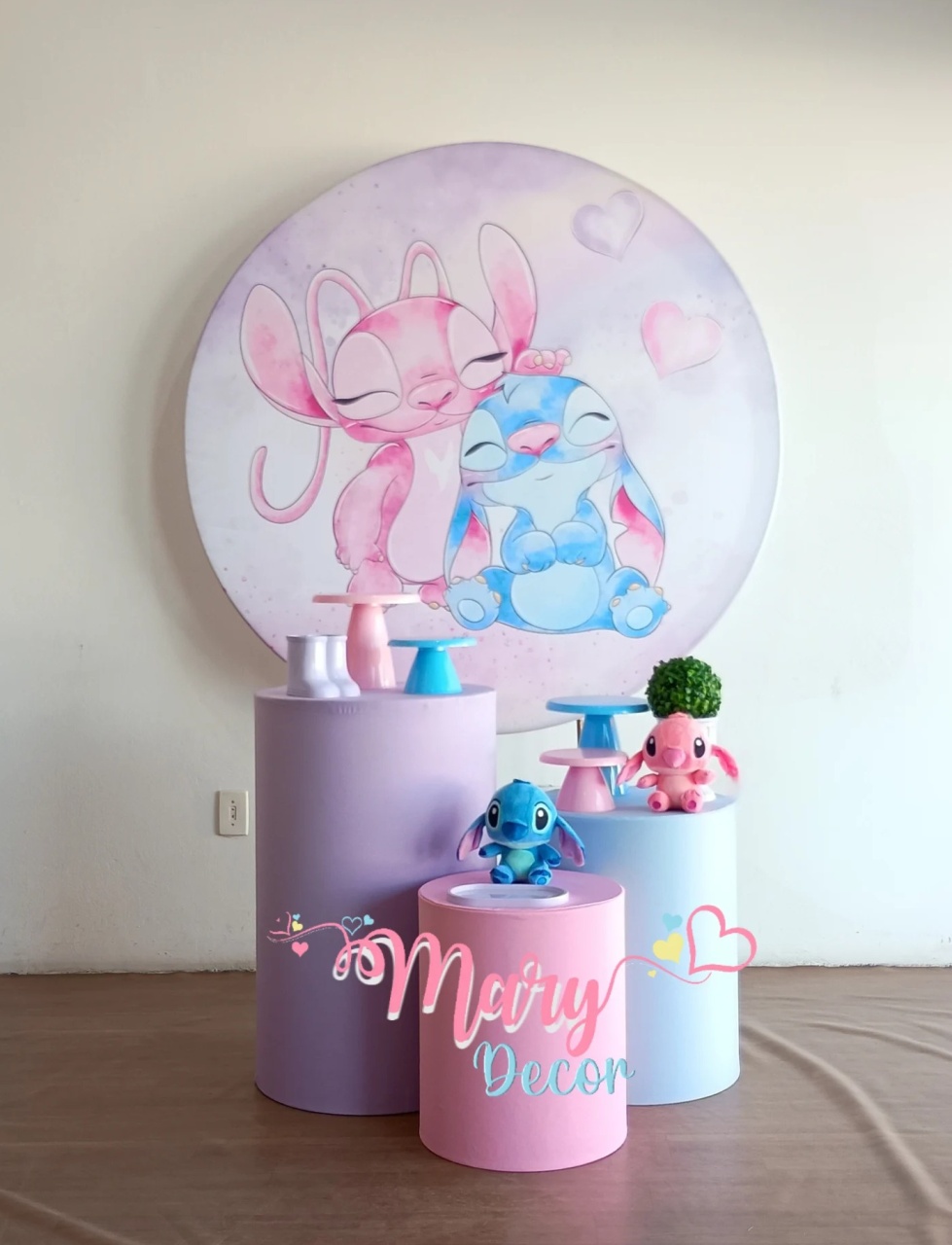  Stitch & Angel Kit Básico  - Mary Decor Festas & Locações