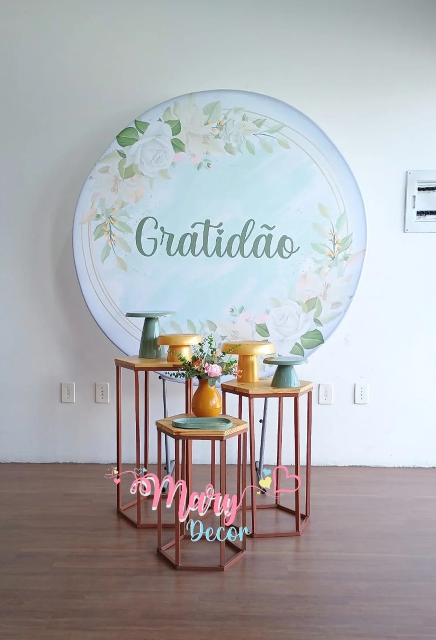  Gratidão Verde  - Mary Decor Festas & Locações