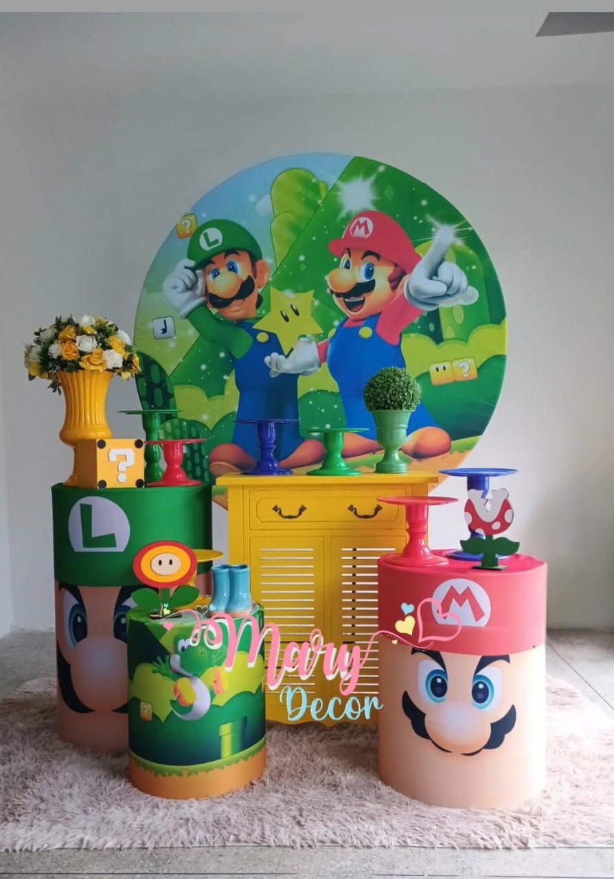 Super Mário   Kit Festa Em. Casa  - Mary Decor Festas & Locações