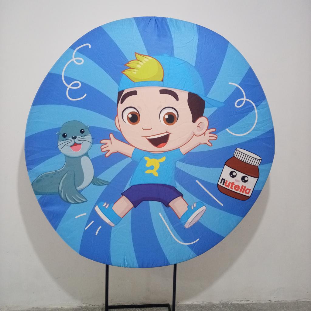 Painel Redondo Lucas Neto - Mary Decor Festas & Locações