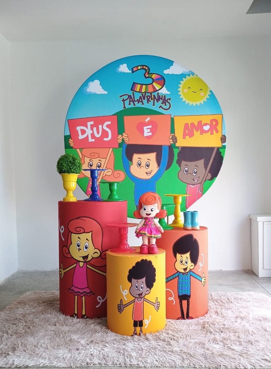 Três Palavrinhas   Kit Só Um Bolinho  - Mary Decor Festas & Locações