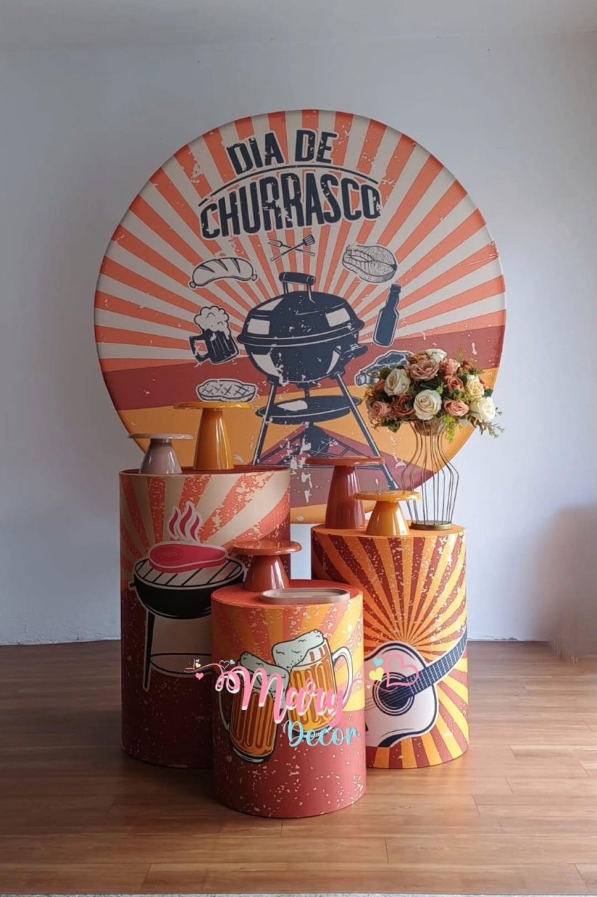  Churrasco Kit Só Um Bolinho Adulto  - Mary Decor Festas & Locações