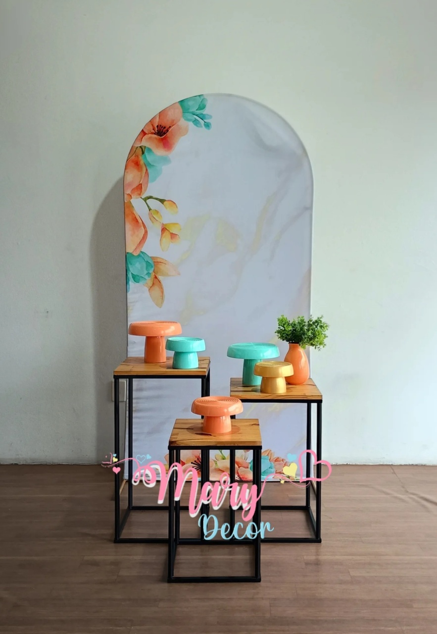 Floral Laranja Kit Meu Dia Especial    - Mary Decor Festas & Locações