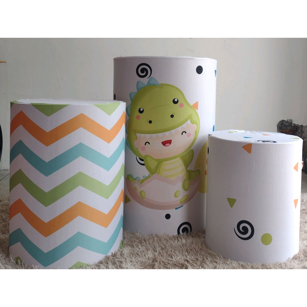 Capas Cilindros Sublimado Dino Baby - Mary Decor Festas & Locações