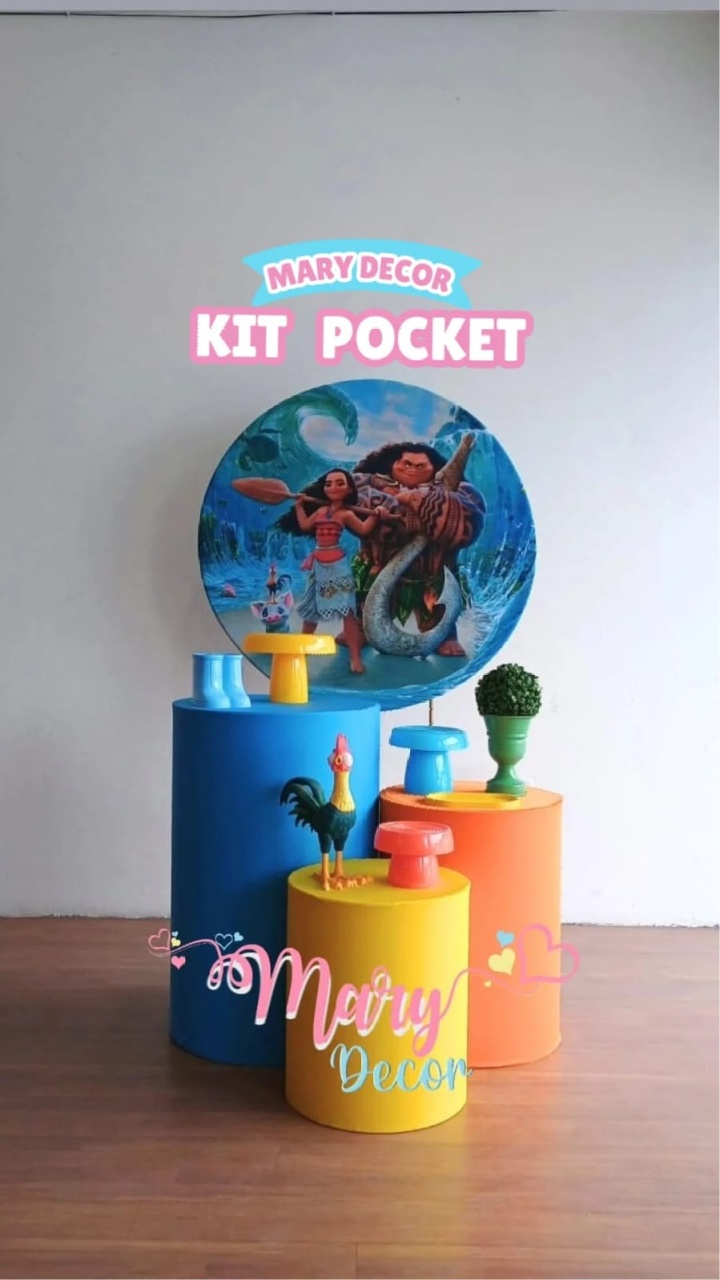 Kit Pocket Moana Adulta - Mary Decor Festas & Locações