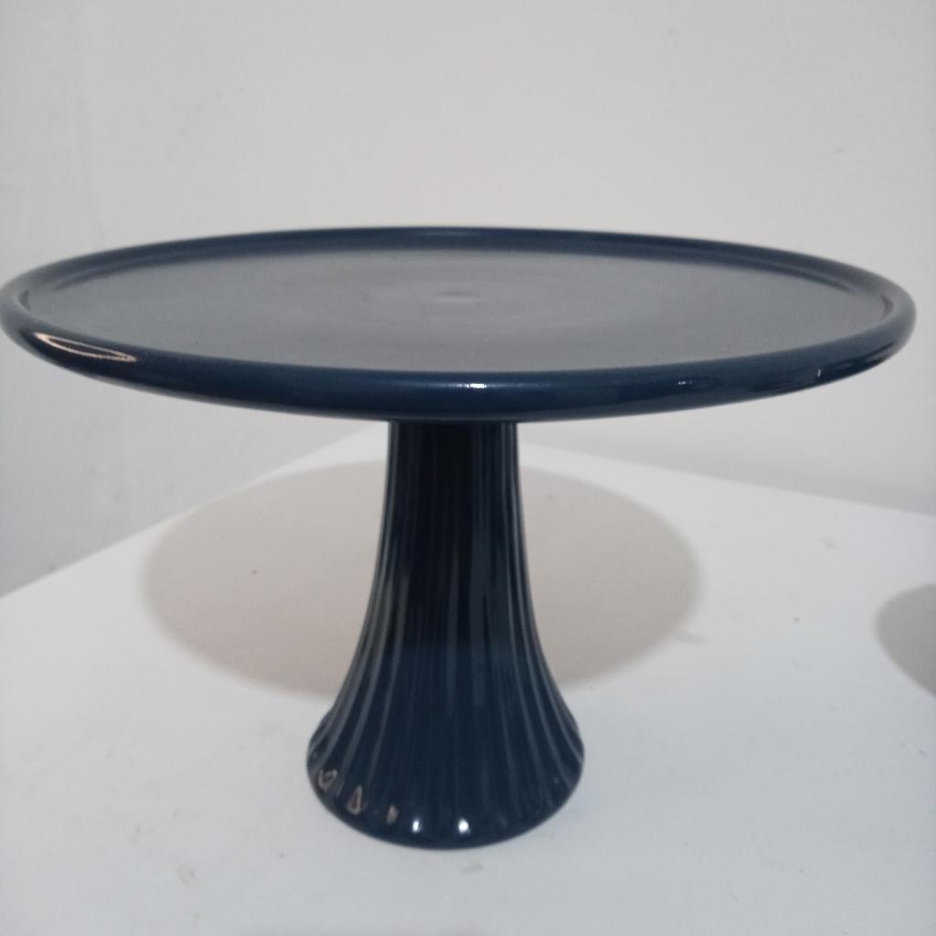 Bandeja Ceramica Azul Petrolio Onix G - Mary Decor Festas & Locações
