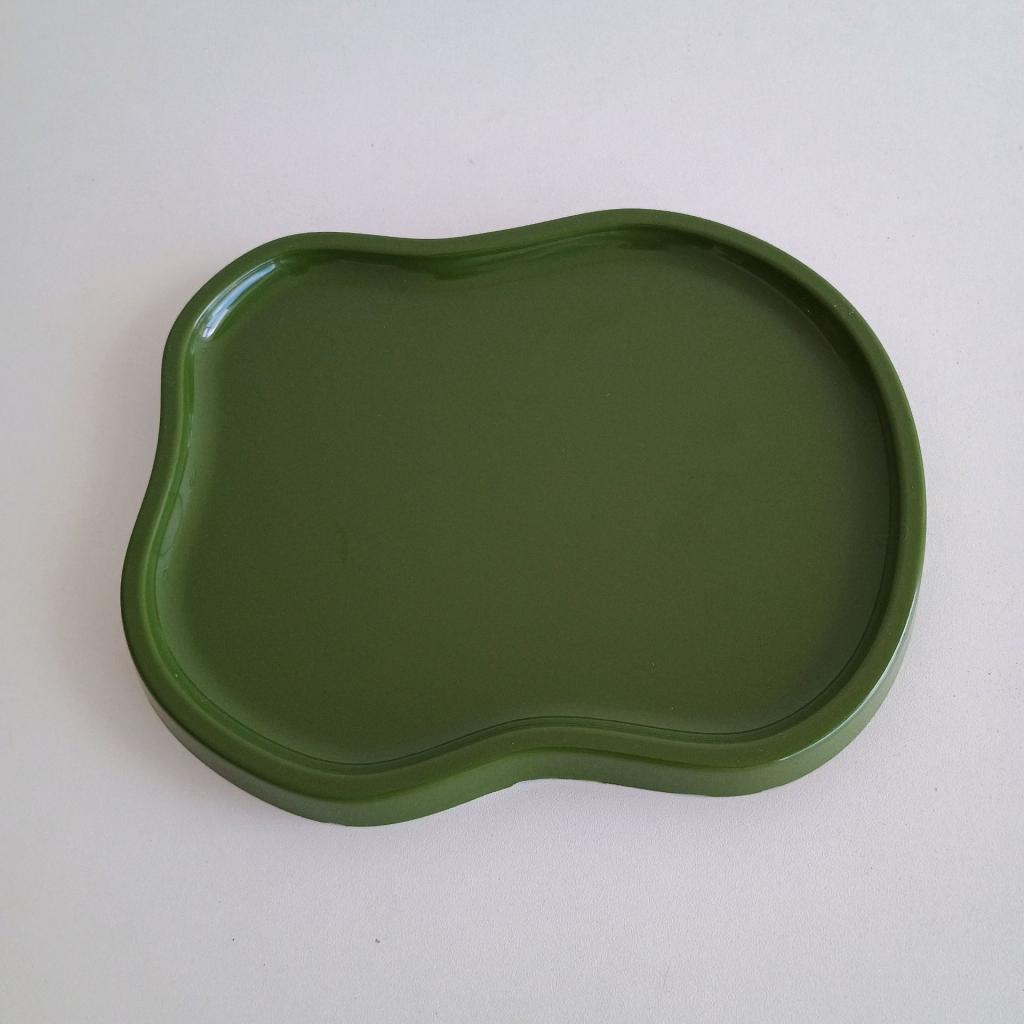 Bandeja Orgânica Verde Oliva - Mary Decor Festas & Locações