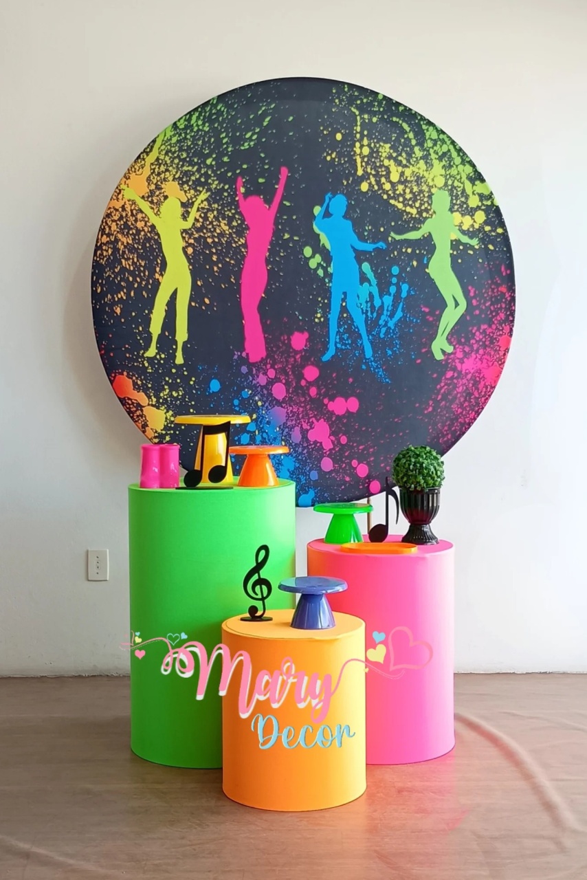 Balada Néon Kit Básico  - Mary Decor Festas & Locações