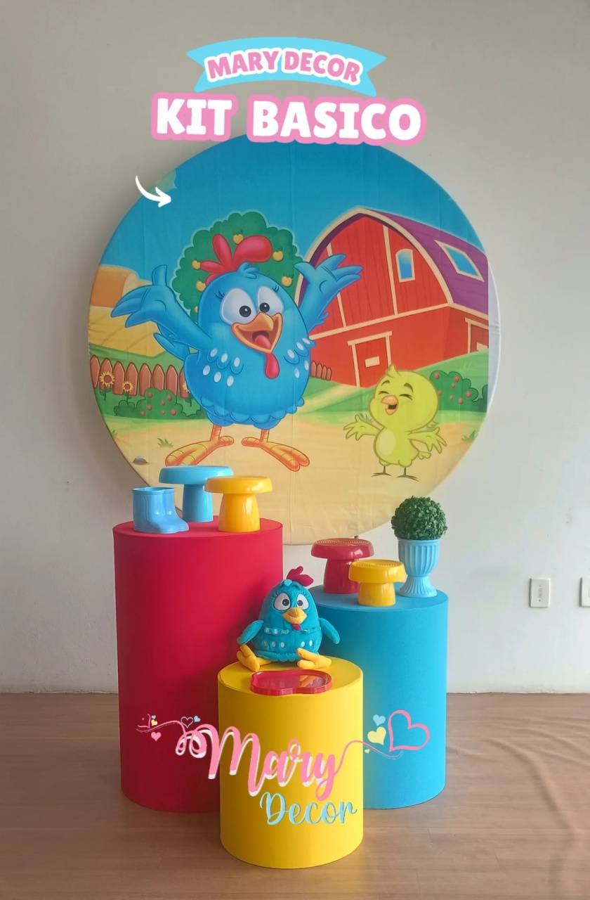  Galinha Pintadinha Kit Basico  - Mary Decor Festas & Locações