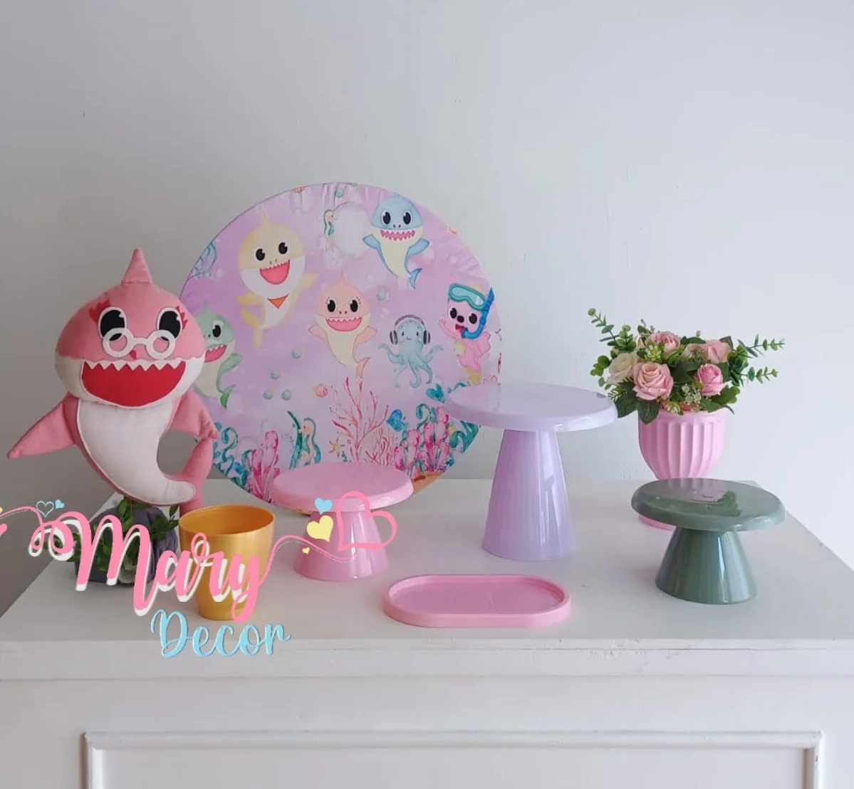 Mini Kit  Baby Sharke  - Mary Decor Festas & Locações