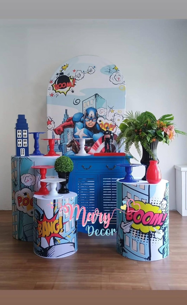 Capitão America  Kit Festa Em Casa - Mary Decor Festas & Locações