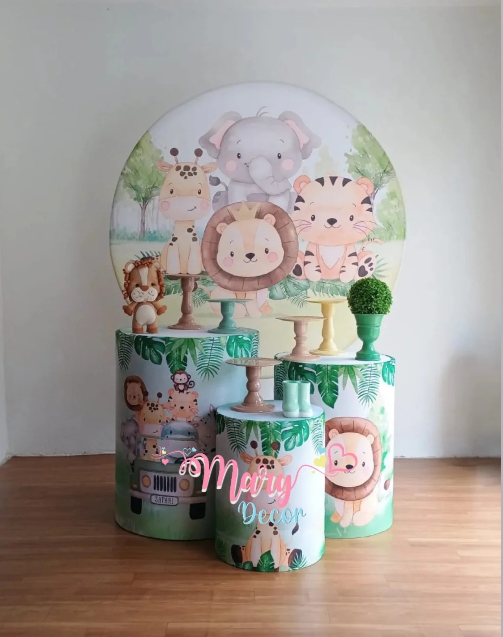 Safari Baby Kit Só Um Bolinho  - Mary Decor Festas & Locações