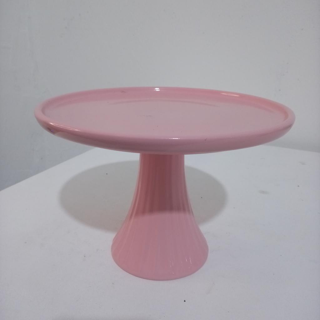 Bandeja Ceramica Rosa  Baby M - Mary Decor Festas & Locações