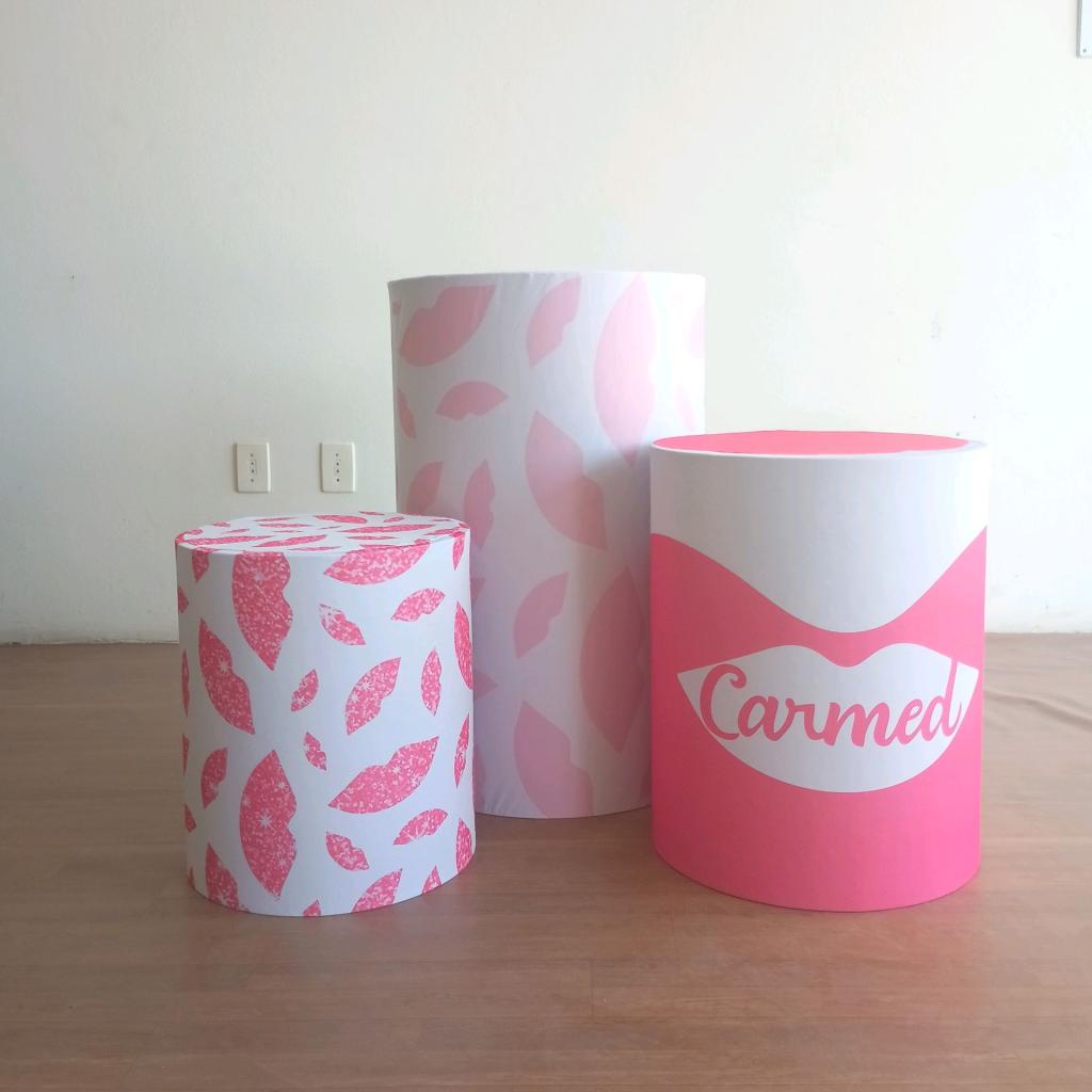Trio de Capas Cilindros Carmed - Mary Decor Festas & Locações