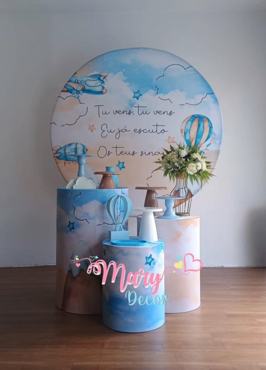 Nuvens Kit Chá de Bebê Só Um Bolinho  - Mary Decor Festas & Locações