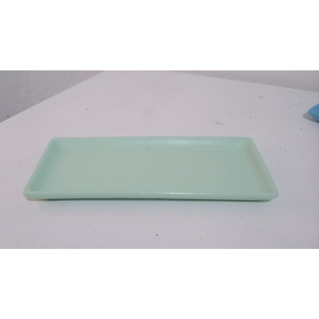 Prato Retangular  Ceramica Verde Agua  G - Mary Decor Festas & Locações
