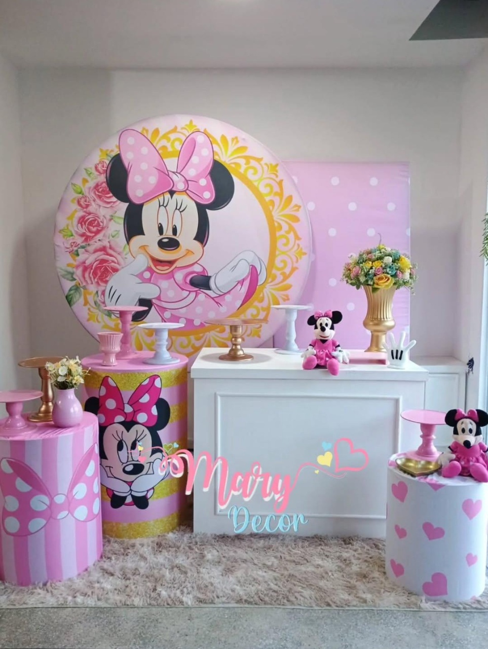 Minnie Rosa Kit Comemore  - Mary Decor Festas & Locações