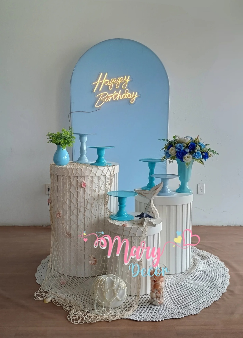 Fundo Do Mar Kit Celebre Baby + Letreiro Led Happy - Mary Decor Festas & Locações
