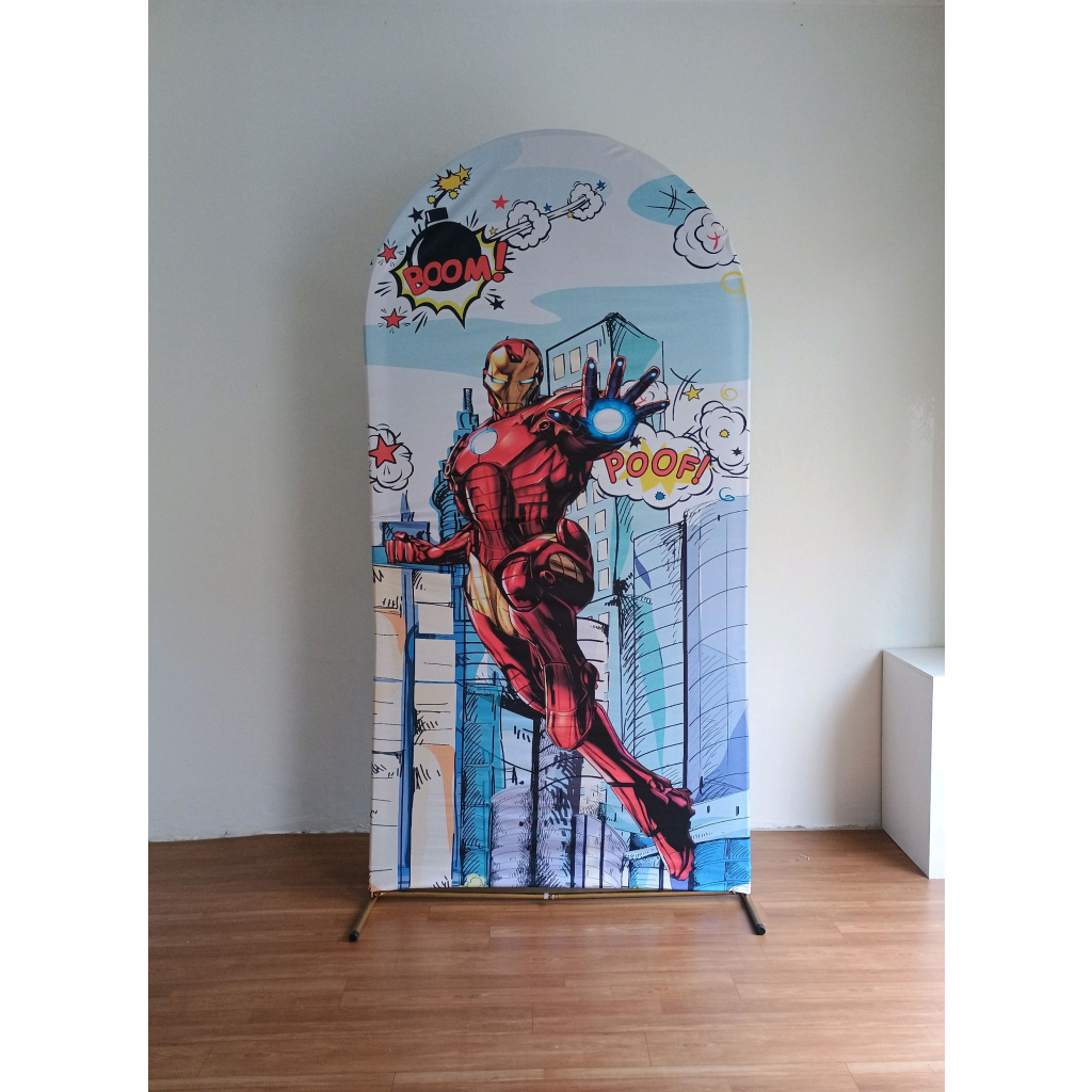Capa Veste Fácil Painel Romano Homem de Ferro - Mary Decor Festas & Locações