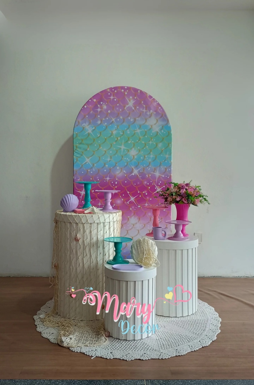 Kit Sereia  Celebre Baby Luxo   - Mary Decor Festas & Locações