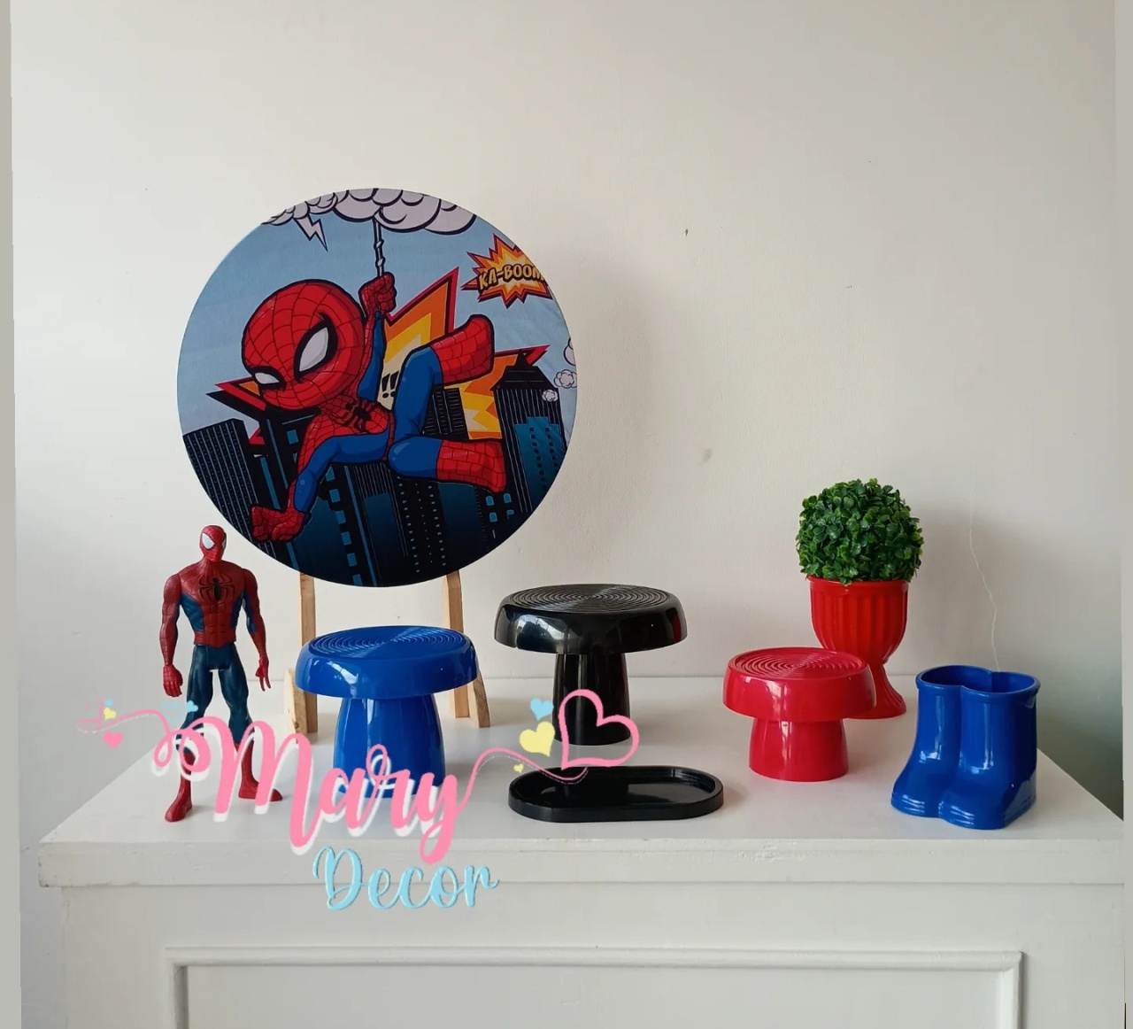 Mini Kit Homem Aranha  - Mary Decor Festas & Locações
